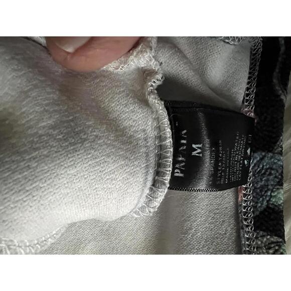 Papaya Floral Crop Tank Top with White Trim - Picture 8 of 8